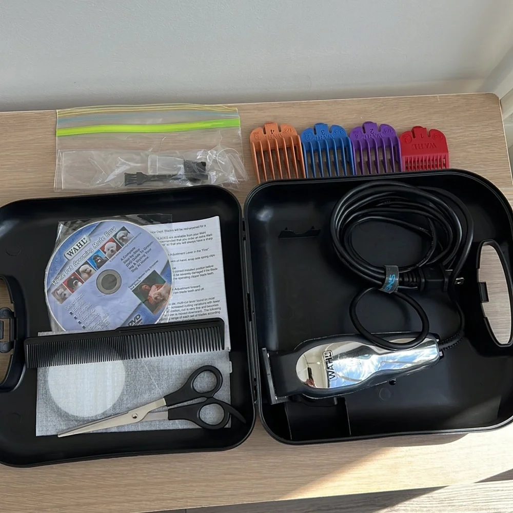 {Wahl} Pet-Pro, Complete Dog Hair Cutting Clipper Kit, Silver/Black